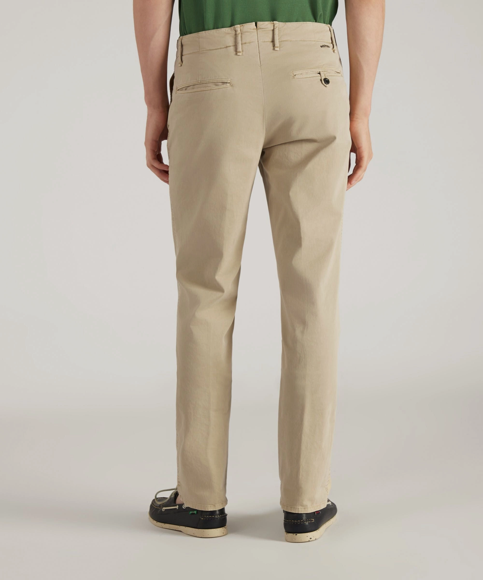 Layered Look Slim-fit certified stretch gabardine trousers
