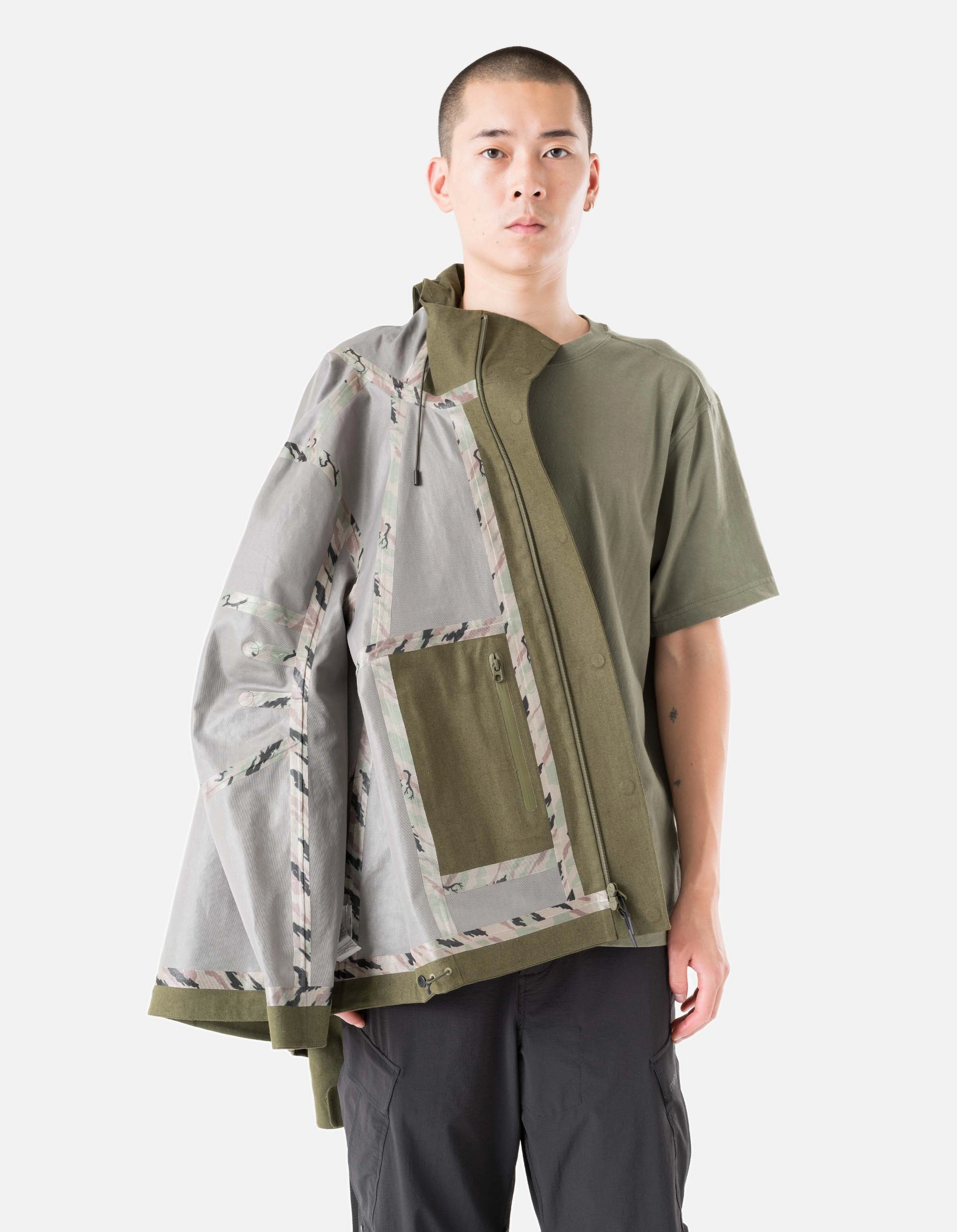 1586 Seam Sealed Hanbok Jacket Olive OG-107F Soft touch finish