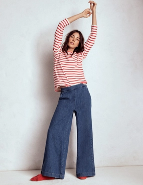Pull-on Denim Trousers-MID WASH Comfort Focused Comfortable Fashion
