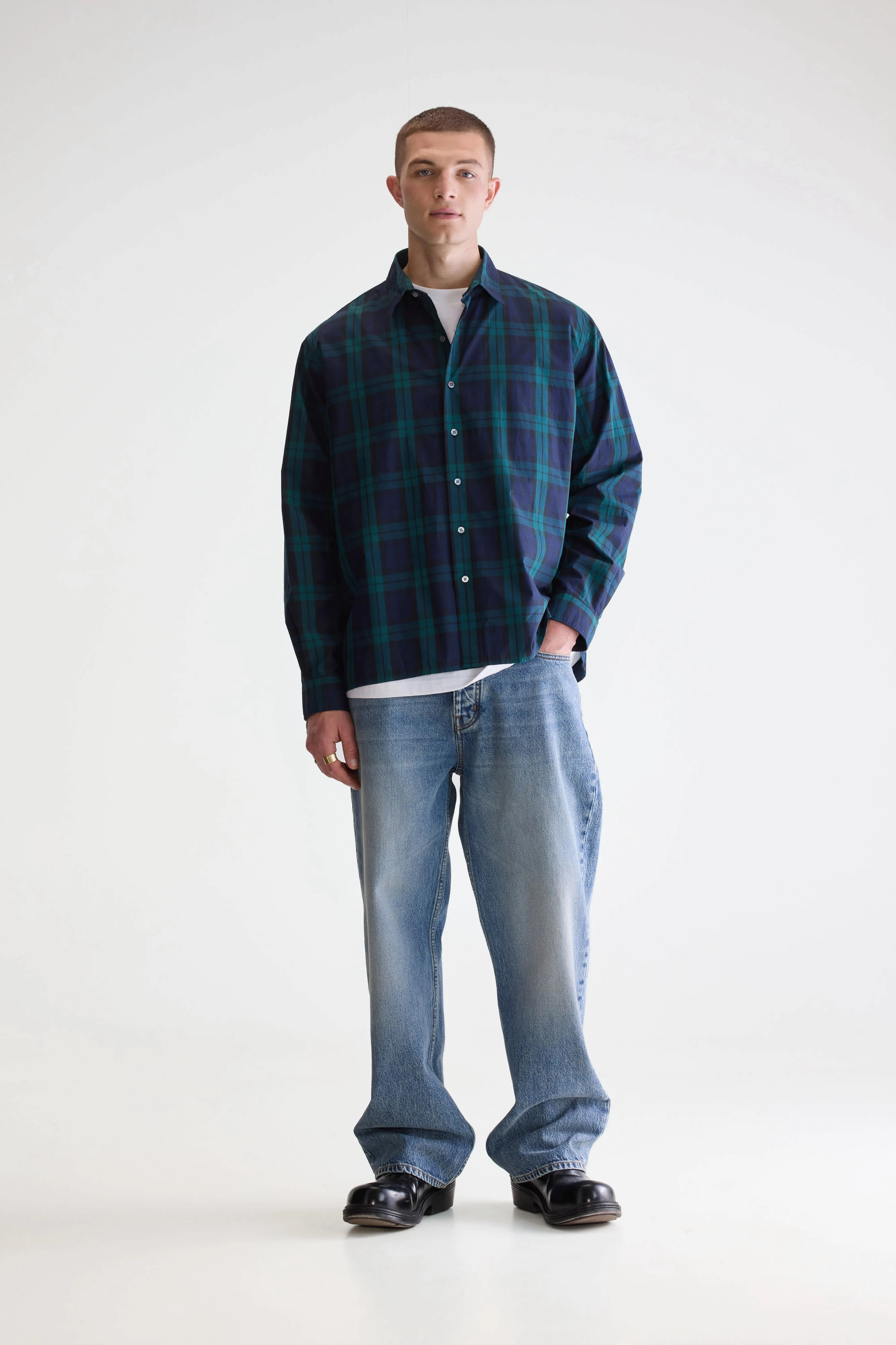 Gollie relaxed shirt (252 / M / CHECK E) Matte Finish Urban Trend