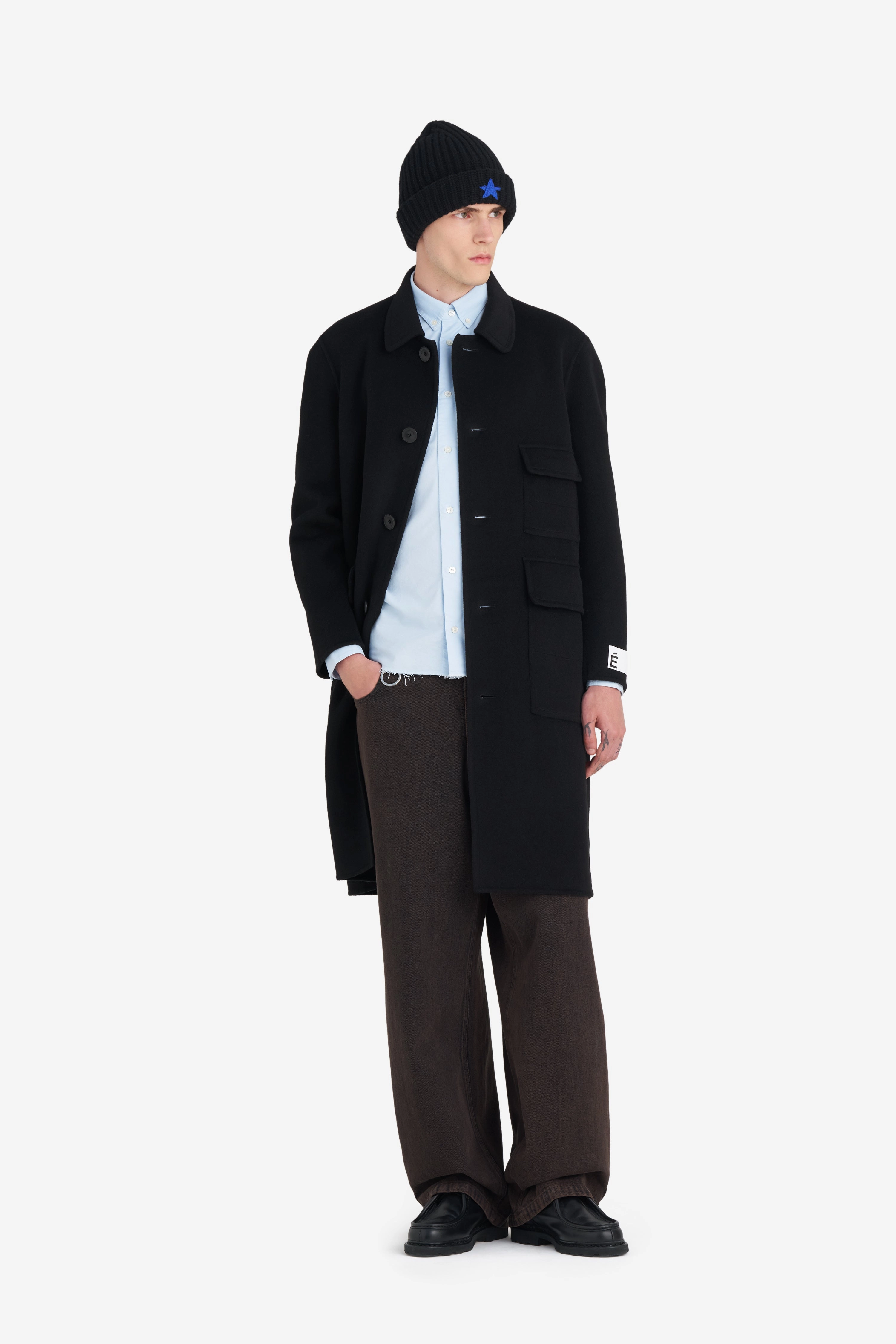 CLASSIC WOOL COAT Elasticized Waist