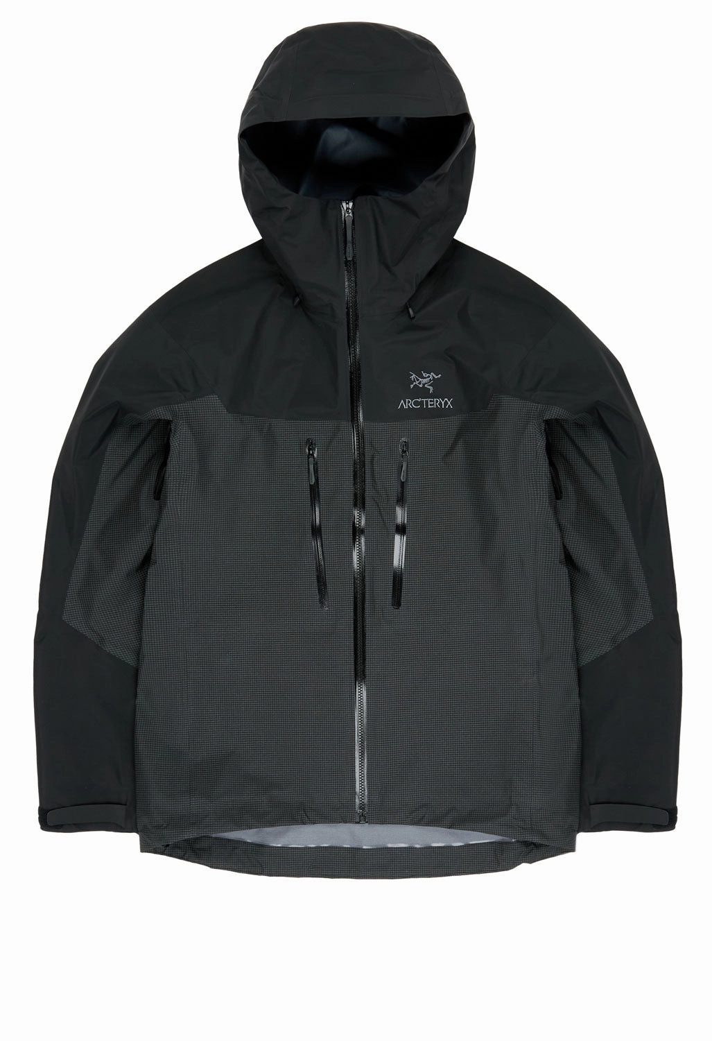 Arc'teryx Men's Alpha GORE-TEX Pro Jacket - Black Odor Control Finish Flexible Articulated Elbows