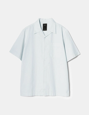 Camouflage Style 7105 Hemp Camp Collar Shirt Ice Blue