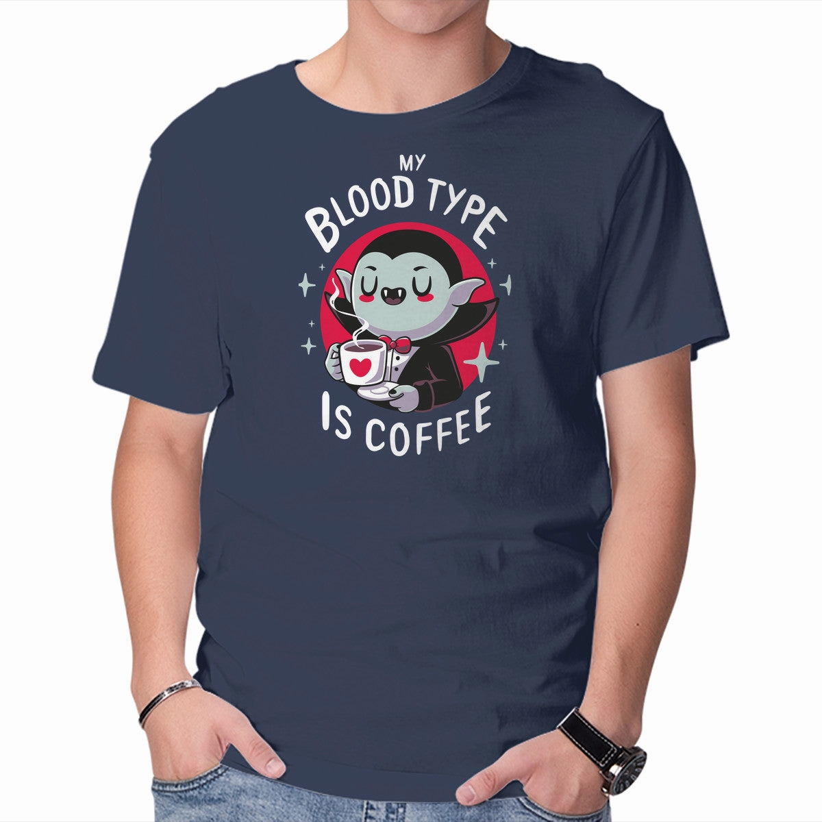 Coffee Vampire Reinforced Shoulders Relaxed Fit Design