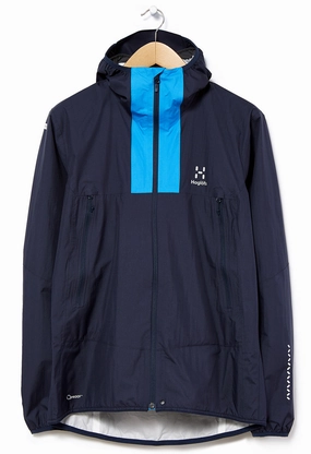 Hagl?fs Men's L.I.M Proof Jacket - Tarn Blue/Nordic Blue SnapFastenings