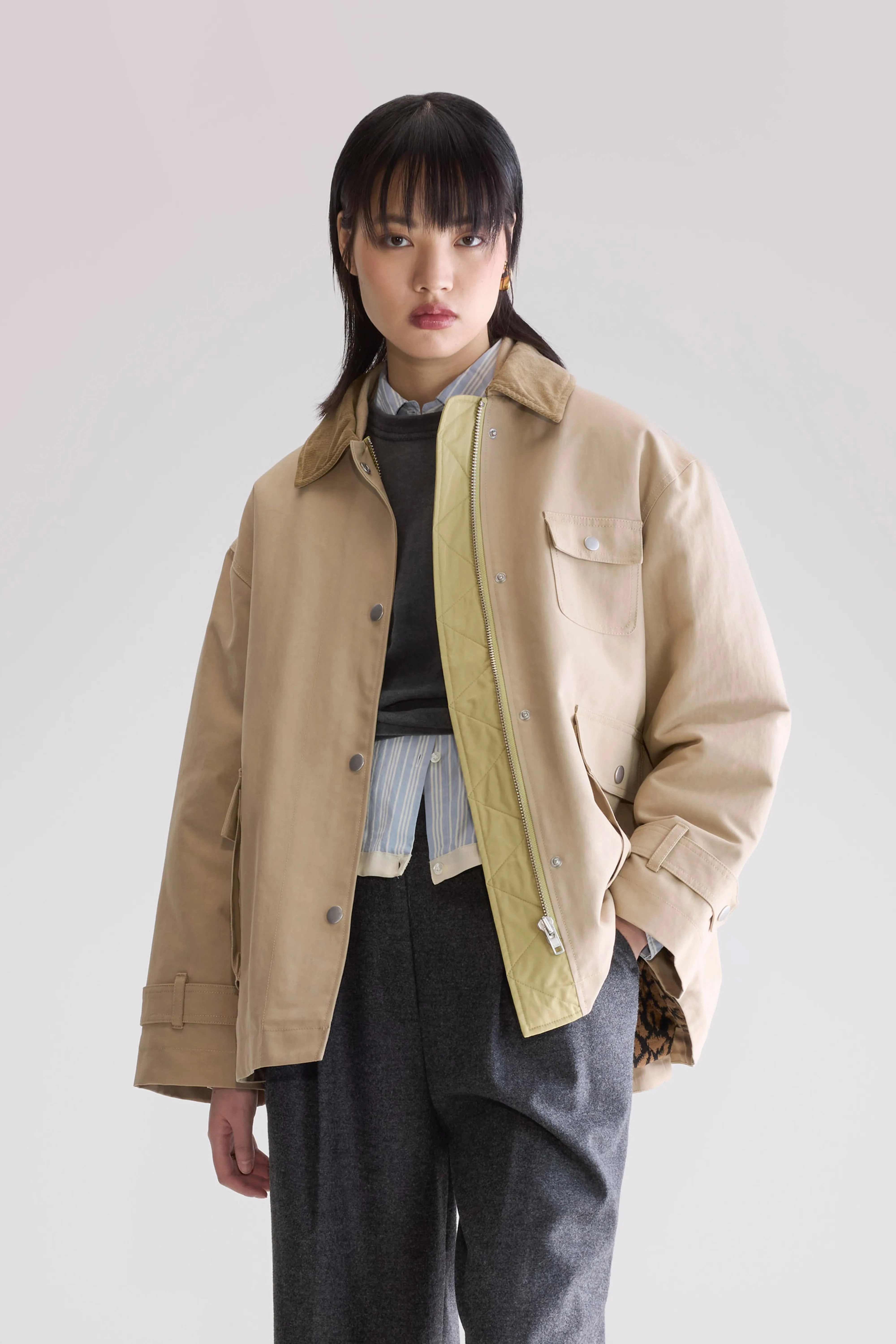 Style Staple Easy Care Fabric Jungle relaxed jacket (252 / W / CLAY)