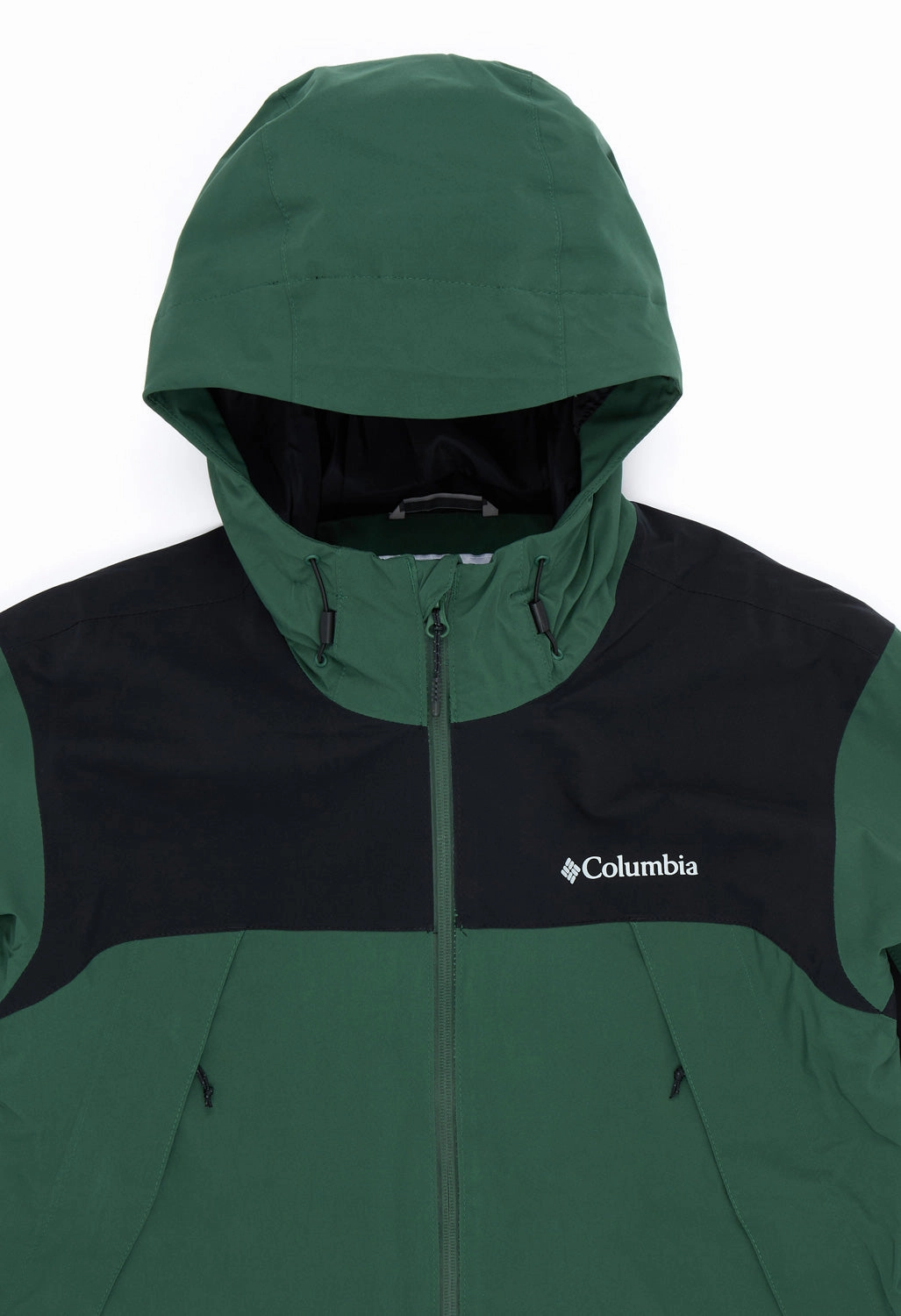 Wind Protection Columbia Men's Boulder Falls Jacket - Rain Forest, Black