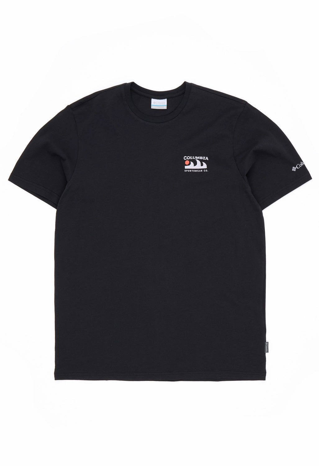 Columbia Men's Explorers Canyon Back Print T-Shirt - Black, Peaks And Waves men's clothing
