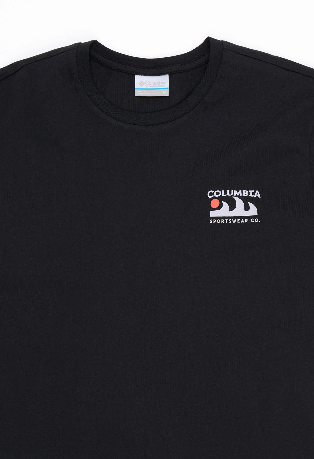 Quick Change Columbia Men's Explorers Canyon Back Print T-Shirt - Black, Peaks And Waves
