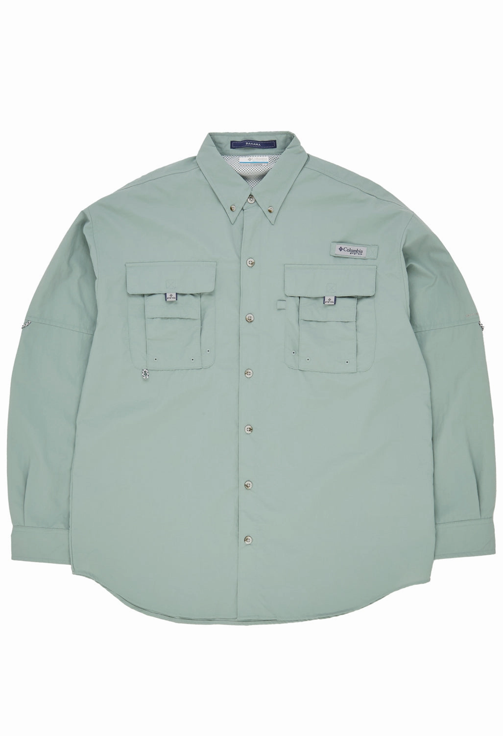 Multi Pocket Utility Columbia Men's PFG Bahama II Shirt - Crushed Blue