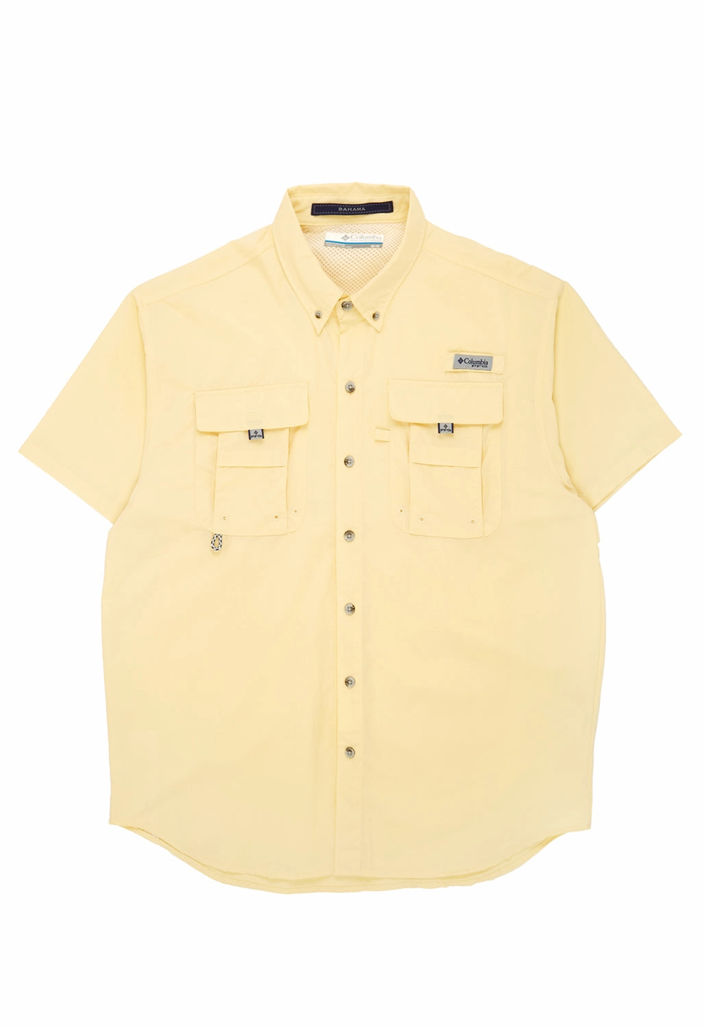 Columbia Men's PFG Bahama II Short Sleeve Shirt - Lemon Wash Smooth Finish