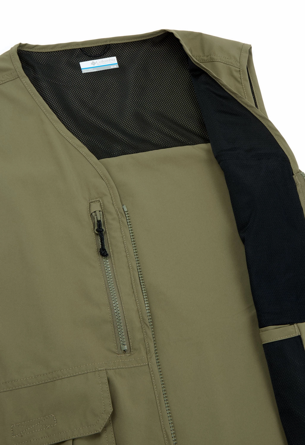 Columbia Men's Silver Ridge Utility Vest - Stone Green Elastic Hem Adjustment Oversized style