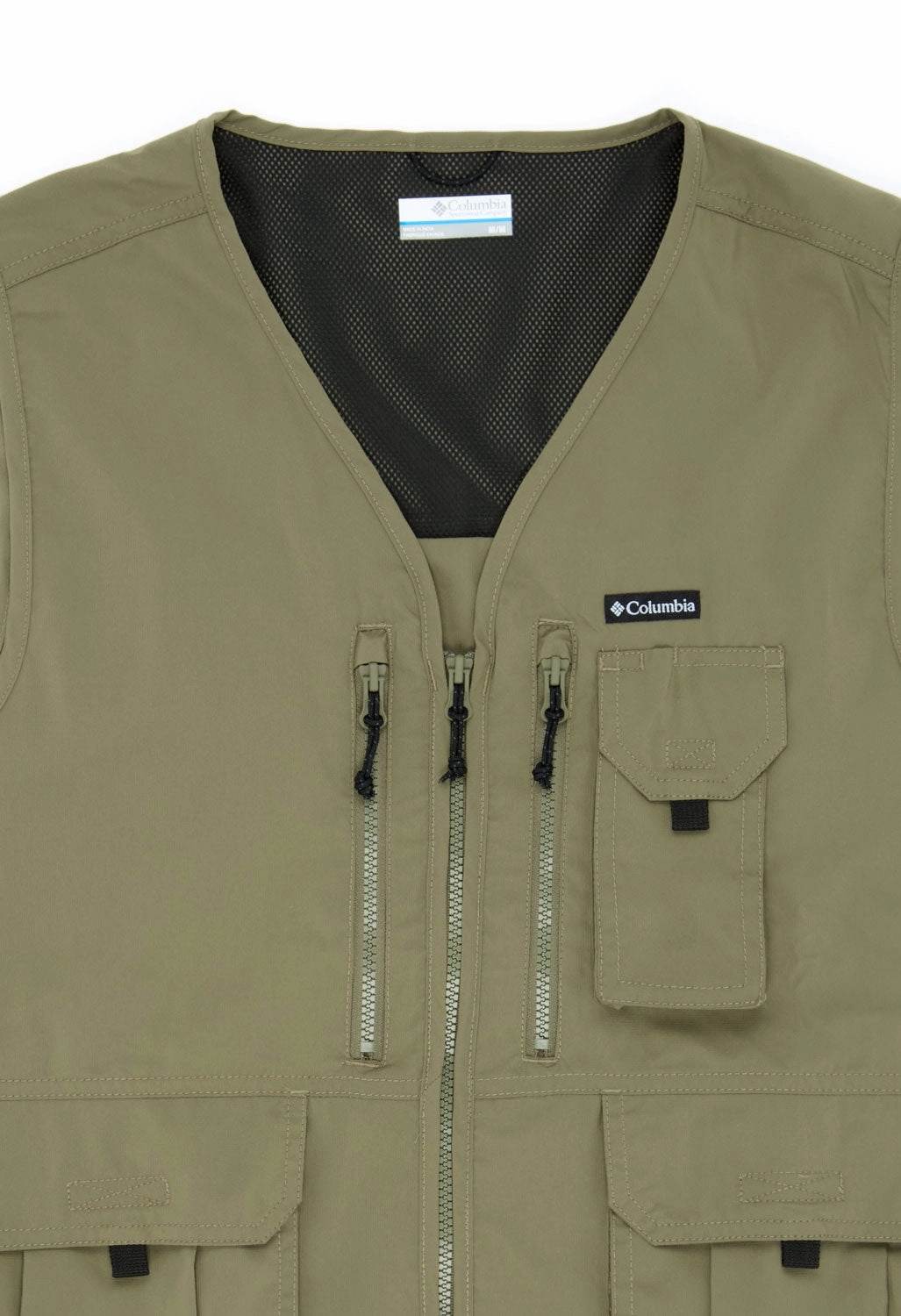 Smooth Zipper Action Columbia Men's Silver Ridge Utility Vest - Stone Green