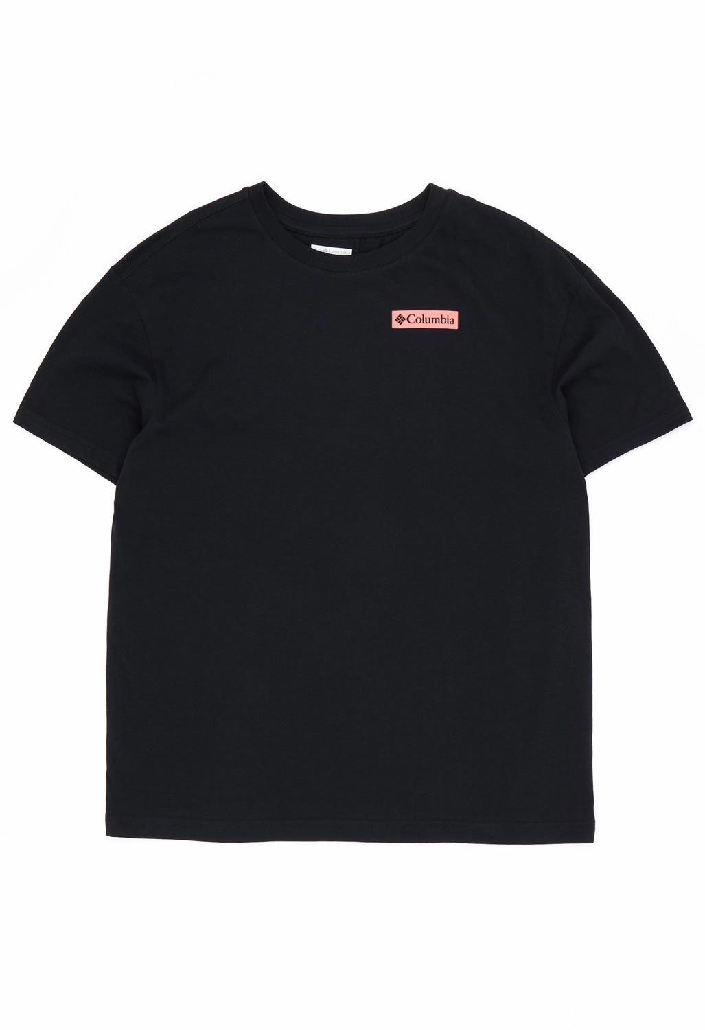 Complementary Colors FadeResistant Coating Columbia Women's Rolling Bend Graphic Oversize T-Shirt - Black, Mountainview