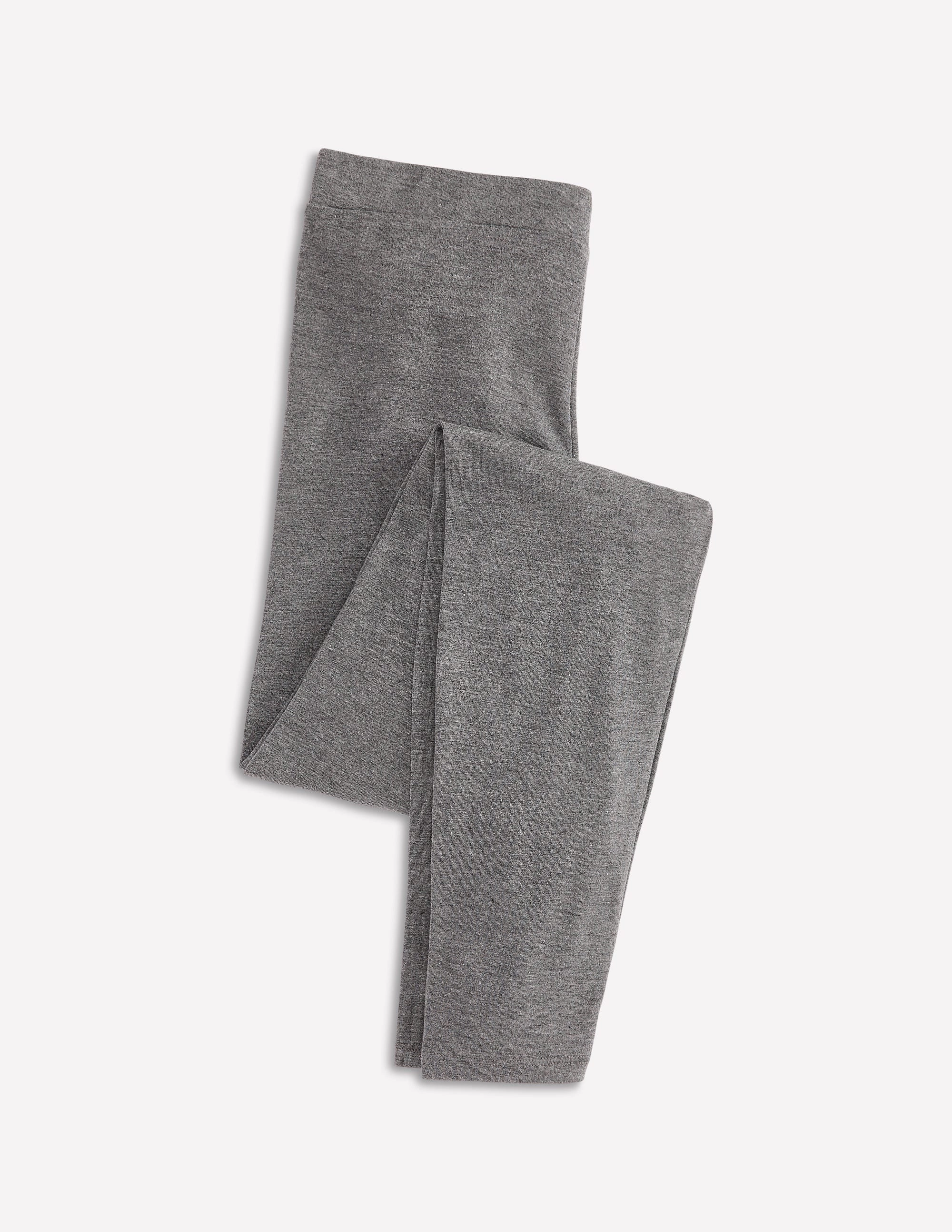 High Rise Jersey Leggings-Charcoal Marl Comfy Wardrobe