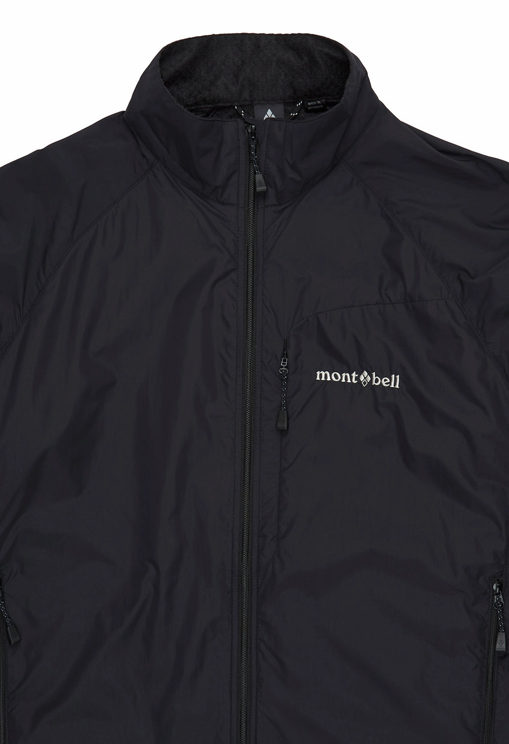 Montbell Men's Light Shell Outer Jacket - Black Utility Inspired Look Breathable Mesh Panels