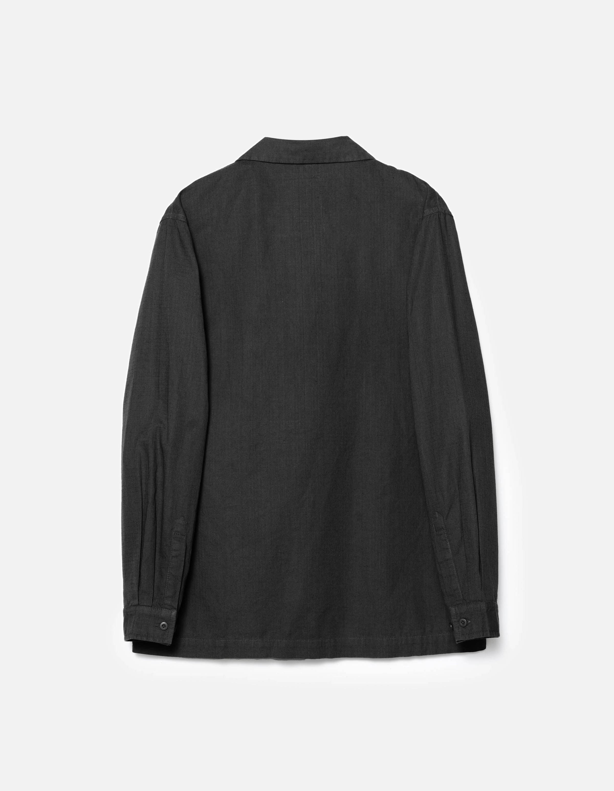 Neutral Colors Static Dissipating Fiber 7101 L/S Camp Collar Shirt Black