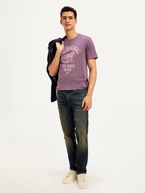 Relaxed Aesthetic Travel Ease Men's 511 Navy Blue Slim Fit Mid Rise Jeans