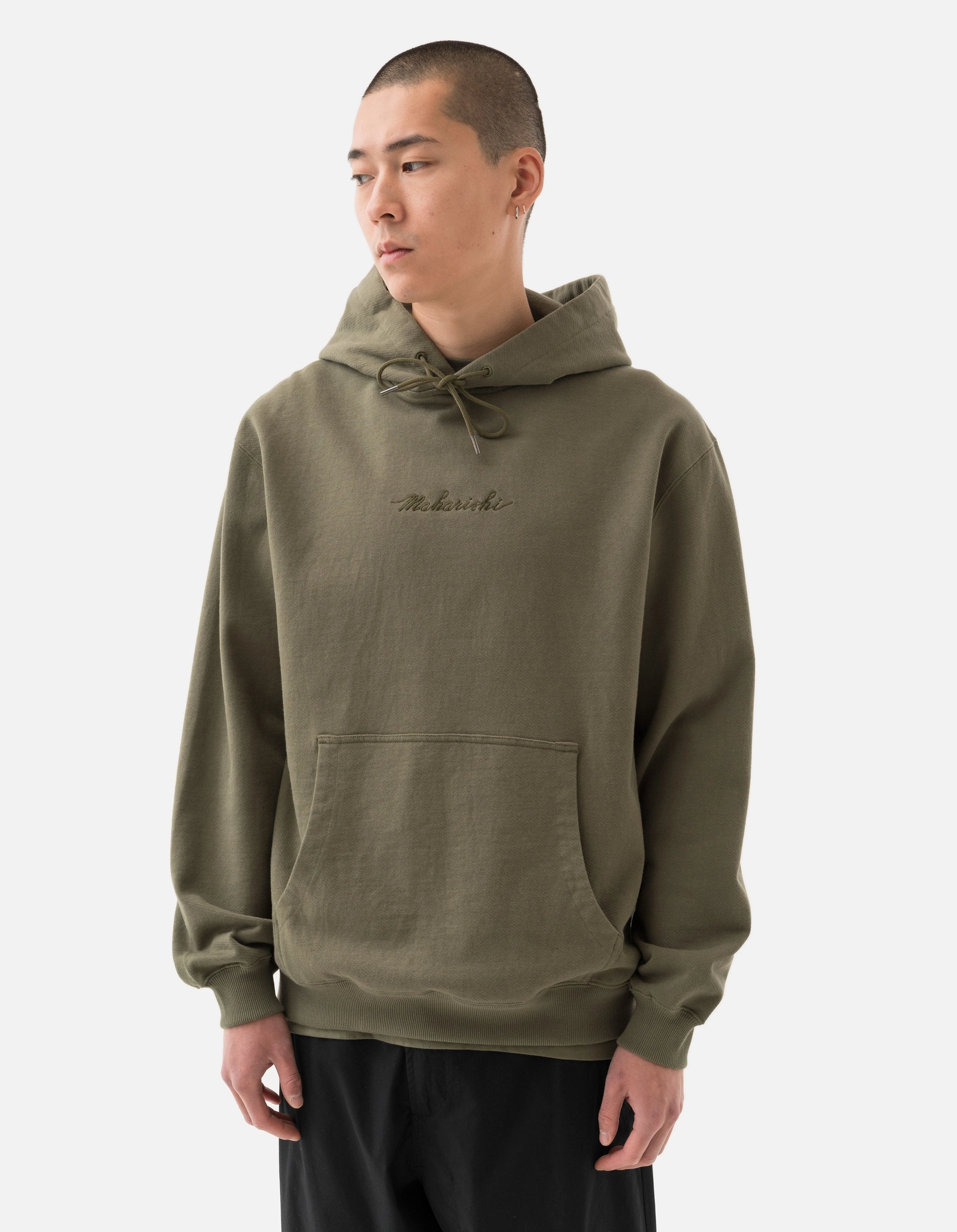 Velvet Water Resistant 4622 Maharishi Organic Hooded Sweat Olive
