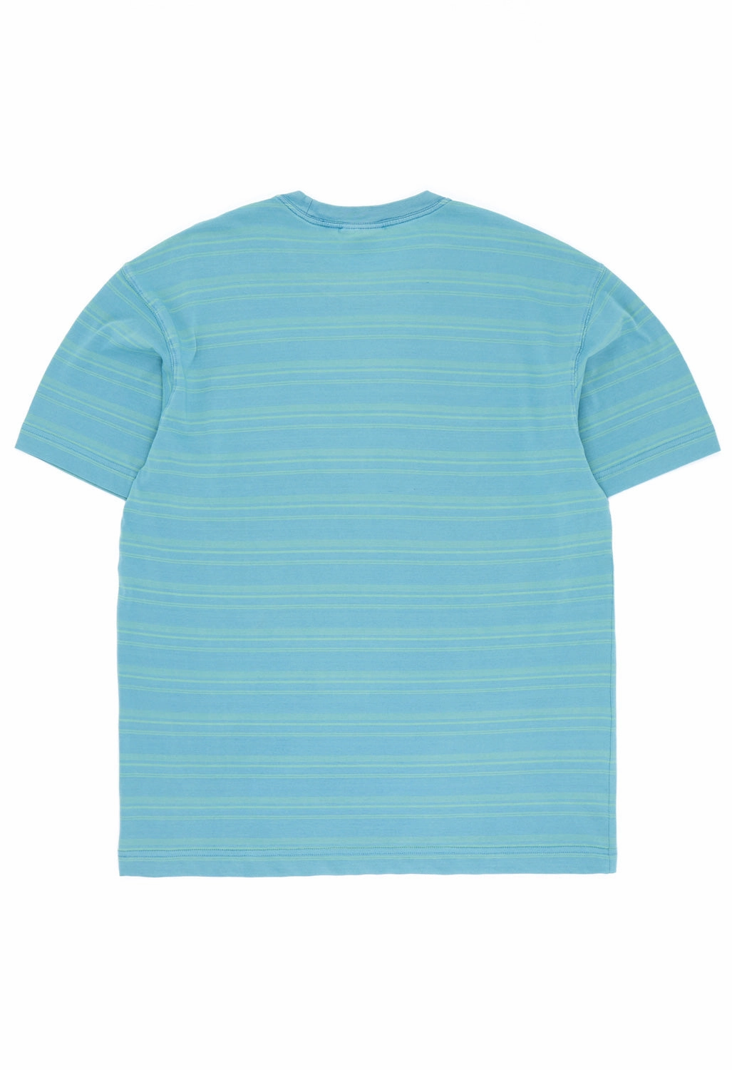 Flexible Neckband Carhartt WIP Men's Brodine T-Shirt - Brodine Stripe / Saguaro