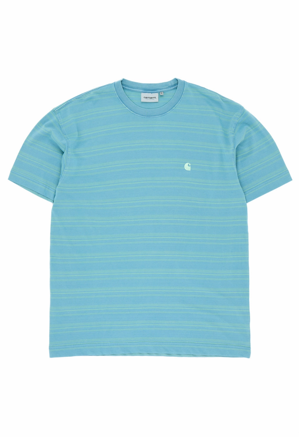 Everyday Look Wear Odor-resistant Carhartt WIP Men's Brodine T-Shirt - Brodine Stripe / Saguaro