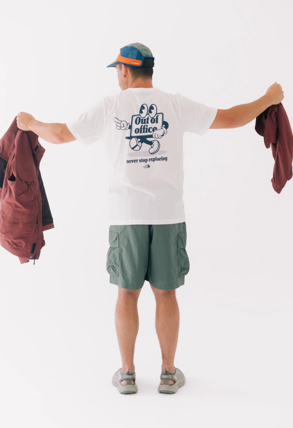 FunctionalPockets Weekend Essential The North Face Cartoon Logo Relaxed Short Sleeve T-Shirt - TNF White