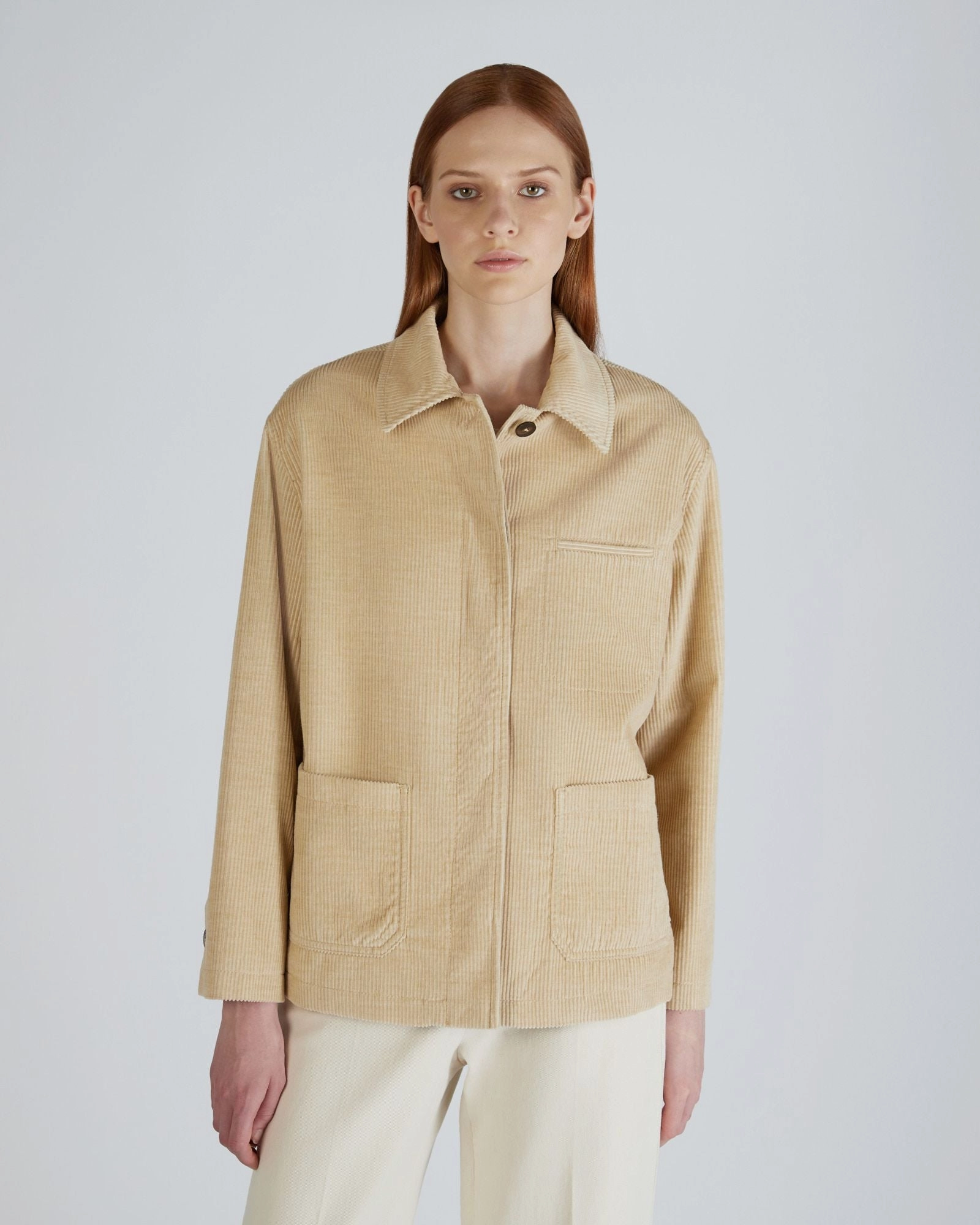 Wide fit corduroy blouson jacket Tear Resistant Material