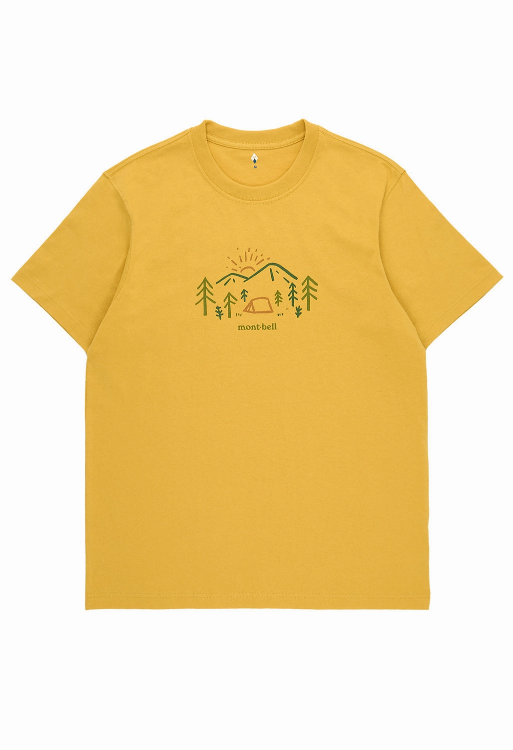 Montbell Pear Skin Cotton Yama No Asa T-Shirt - Yellow Adult sophistication