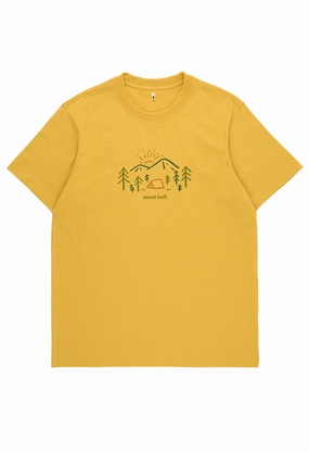 Perfect Comfort Wear thermal Montbell Pear Skin Cotton Yama No Asa T-Shirt - Yellow