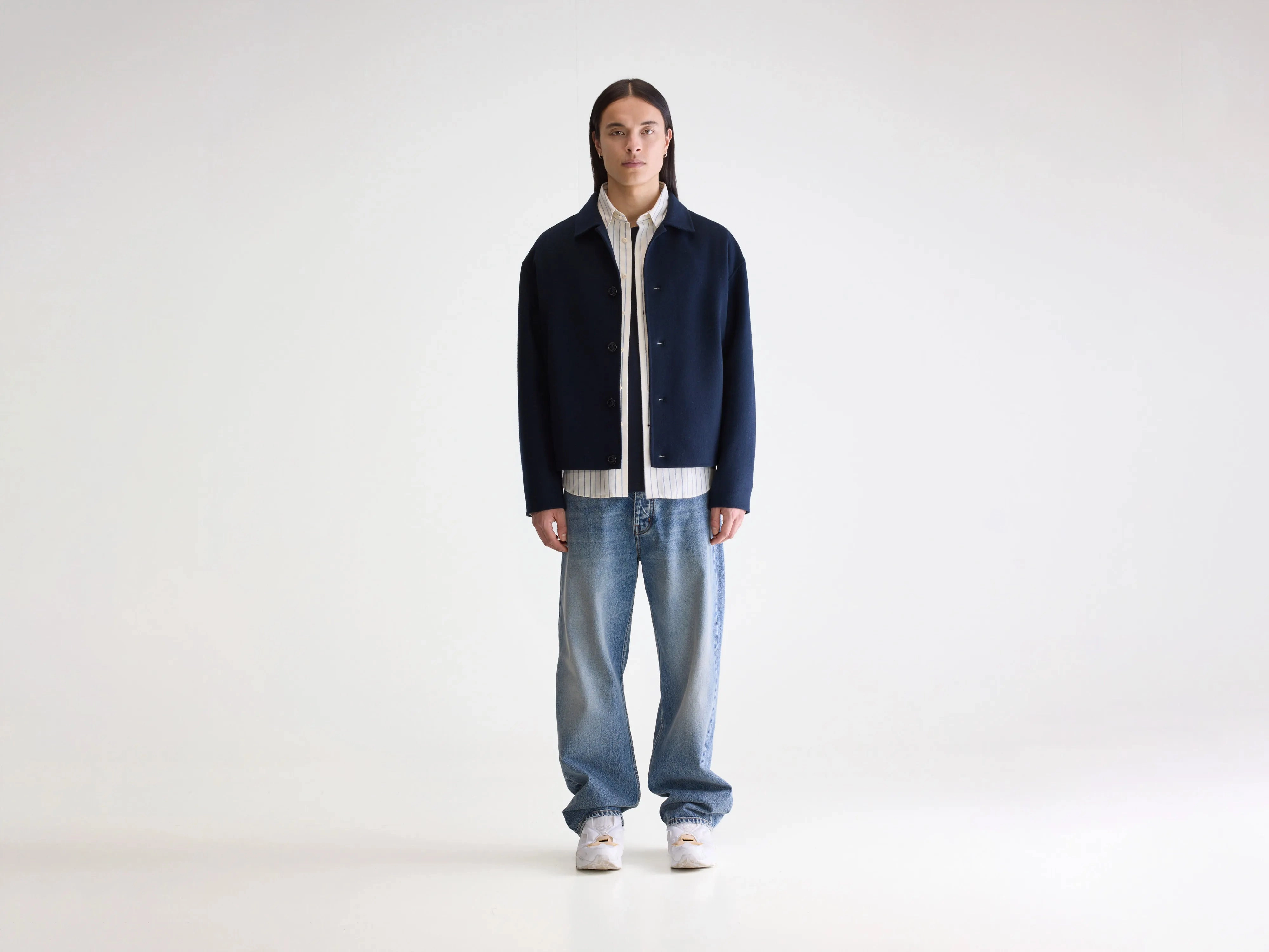 Jeez jacket (252 / M / PARKER) Convertible Collar Style Elastic hem