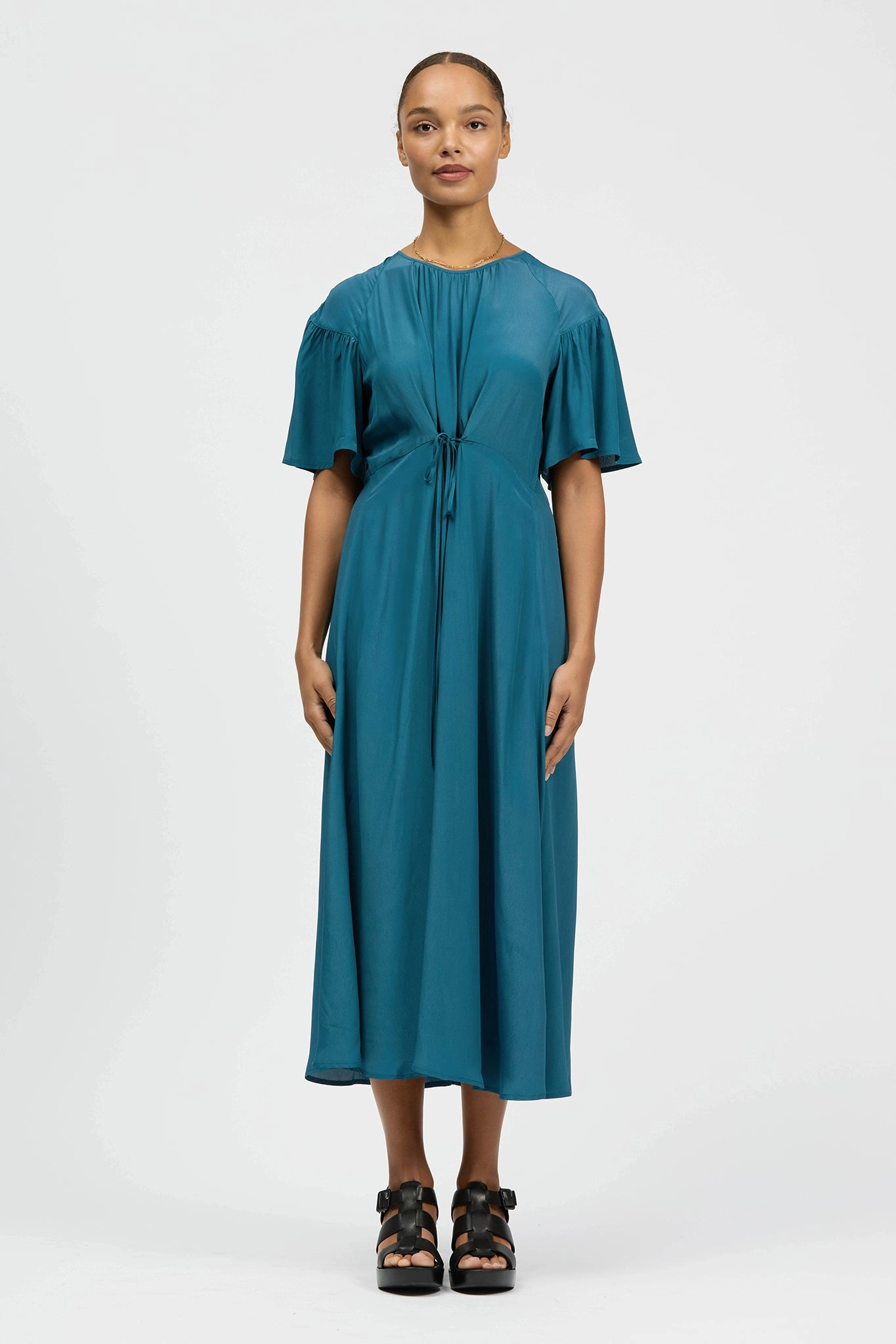 Prazer Dress Petrol Light Soft FoldablePackaging