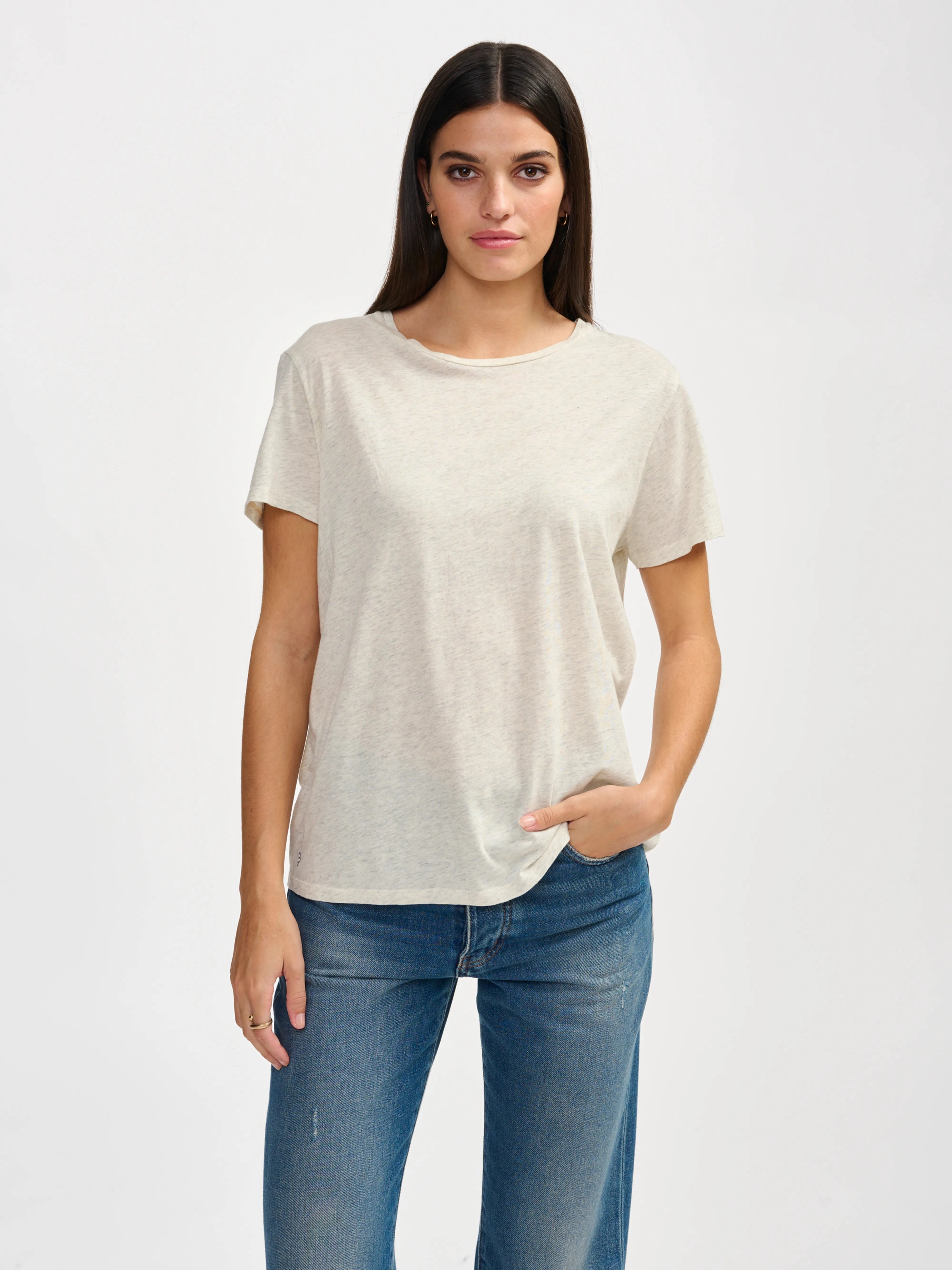 Covi short-sleeve t-shirt (242 / W / OYSTER) EcoFriendlyTexture UV Protective Coating