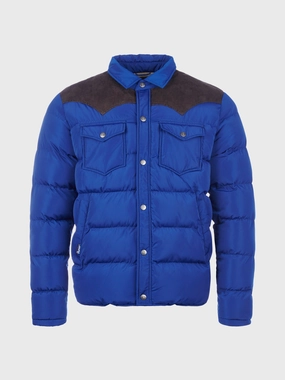 Contrast Yoke Jacket in Sodalite Blue Flexible Fit Engineering Fashion Forward Layer