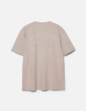 Multi Panel Cut LowProfileZipperSystem 1582 Maha-Paizhi Sashiko S/S T-Shirt Taupe