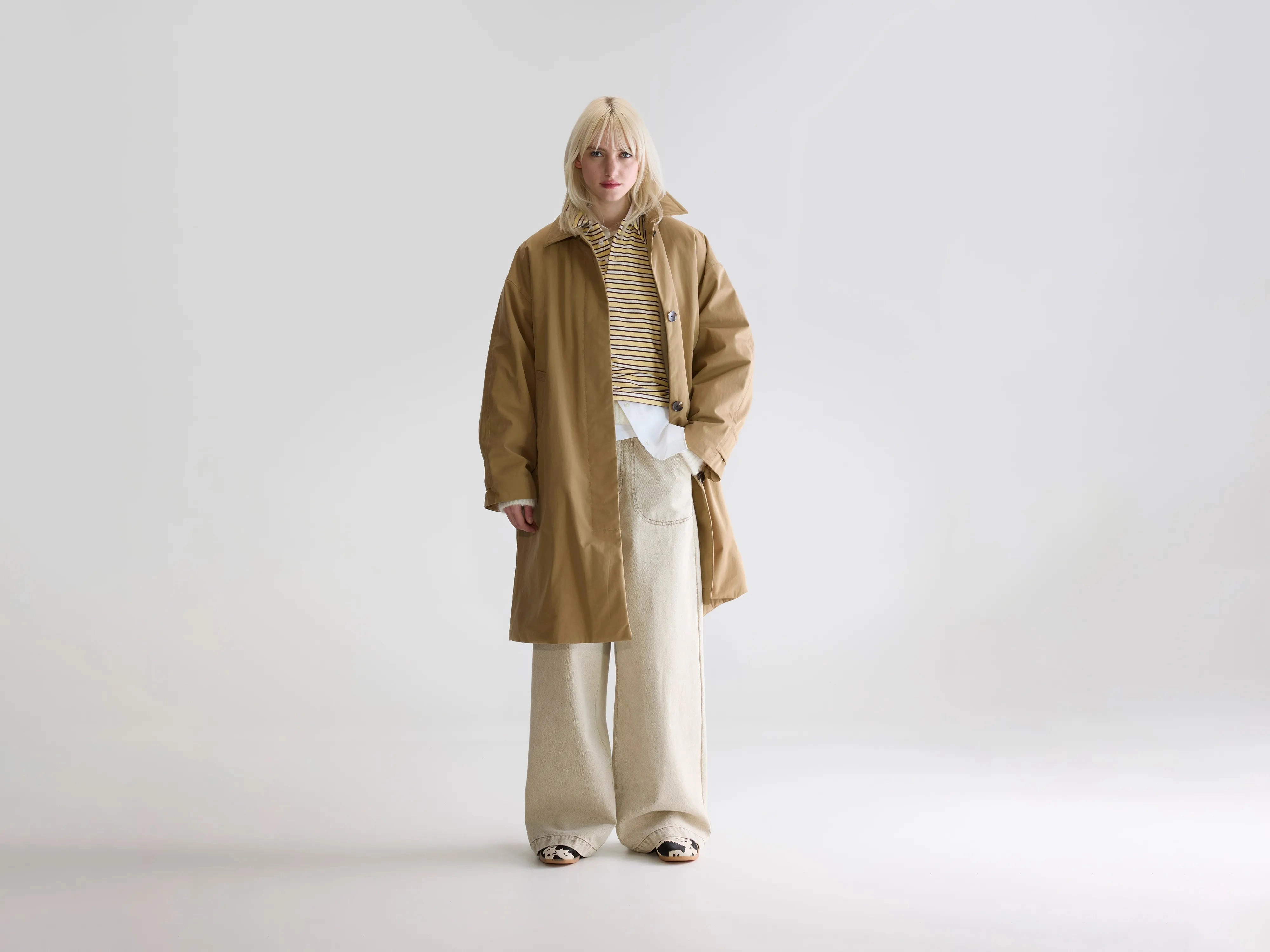 Hestia trenchcoat (252 / W / CLAY) Daily Wear SoftshellTexture