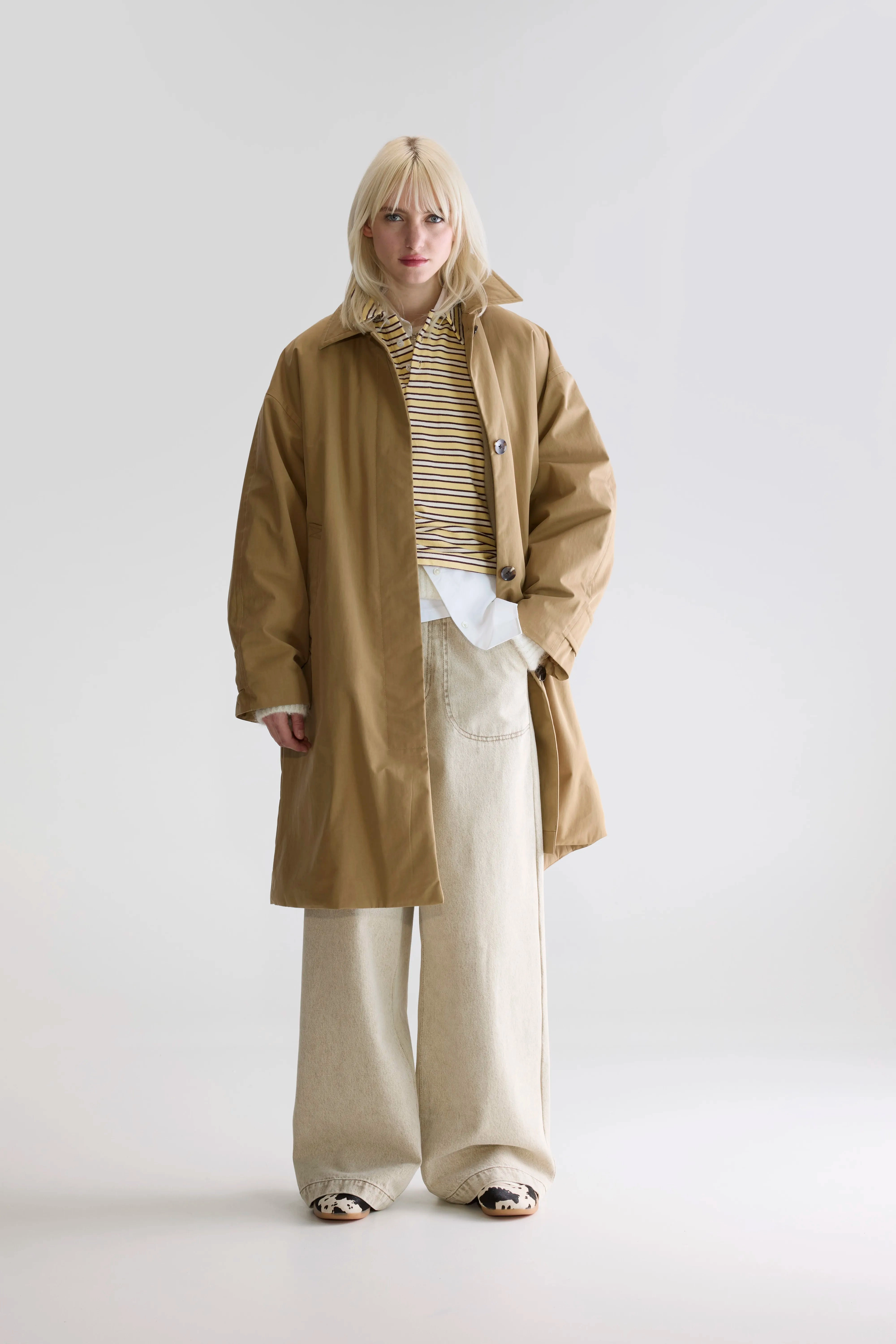 Buttery Soft Handfeel Flexible Cuffs Hestia trenchcoat (252 / W / CLAY)