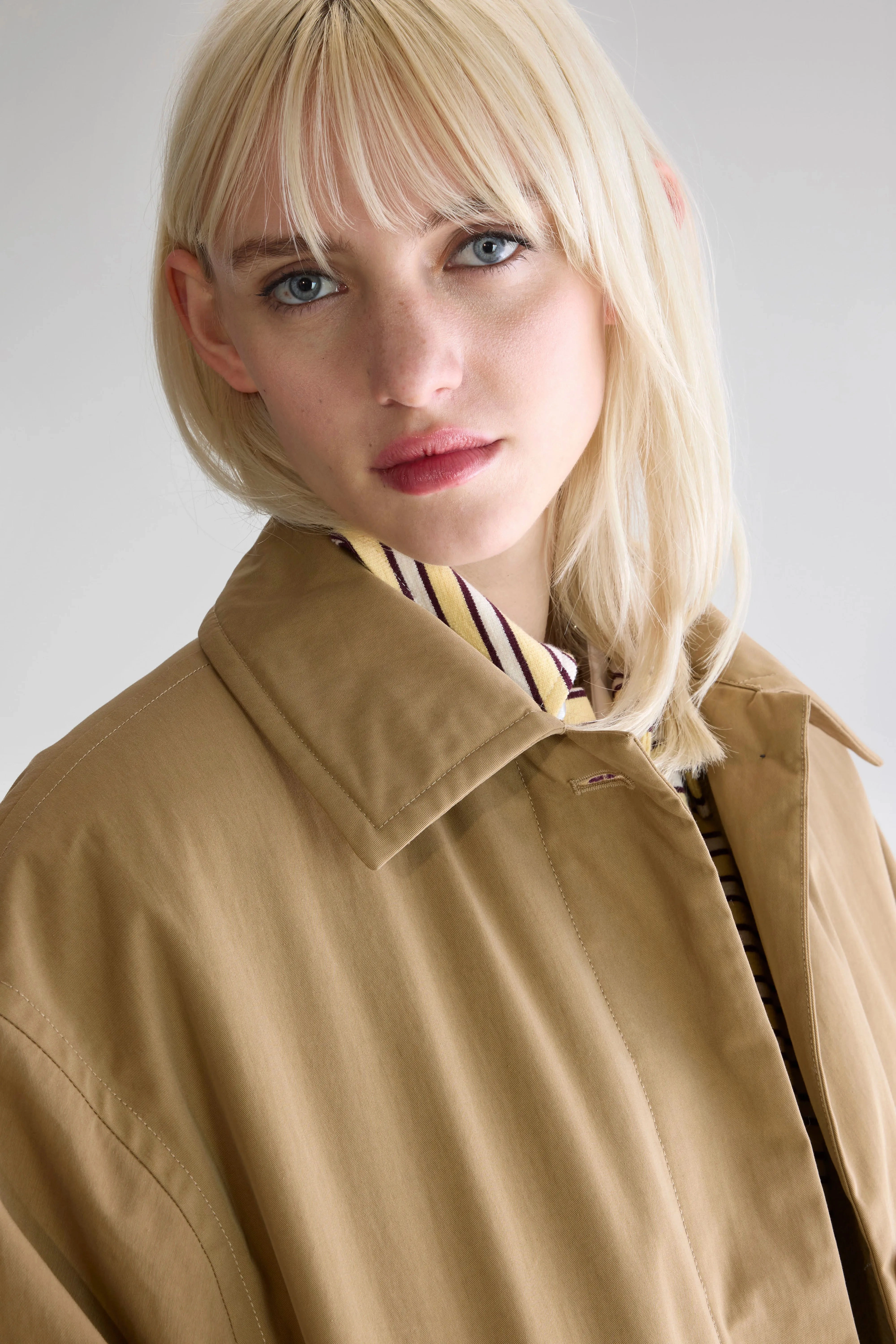 Hestia trenchcoat (252 / W / CLAY) Hypoallergenic Textile DetachableLining