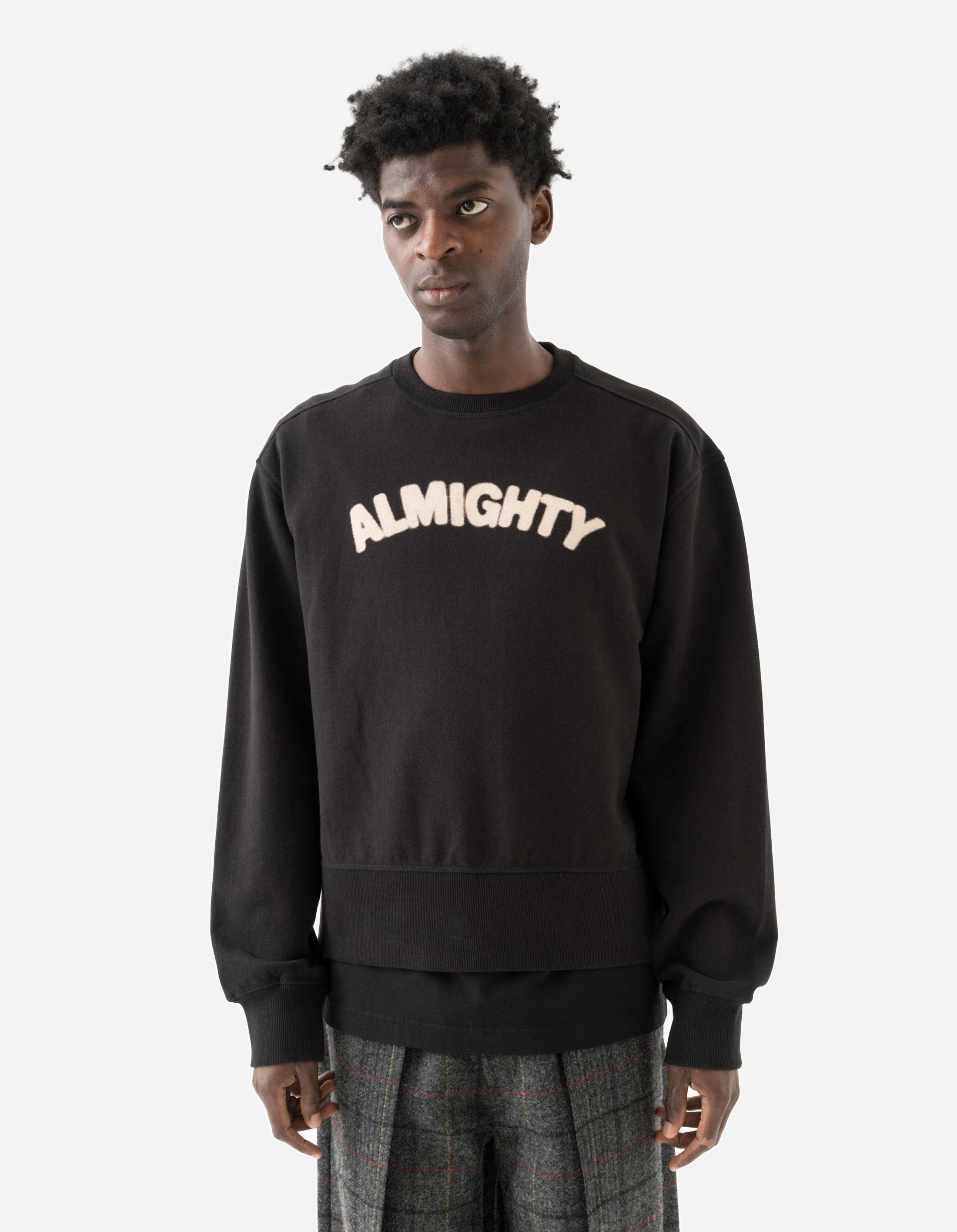7124 Almighty Vintage Crew Sweat Black Fresh Minimal