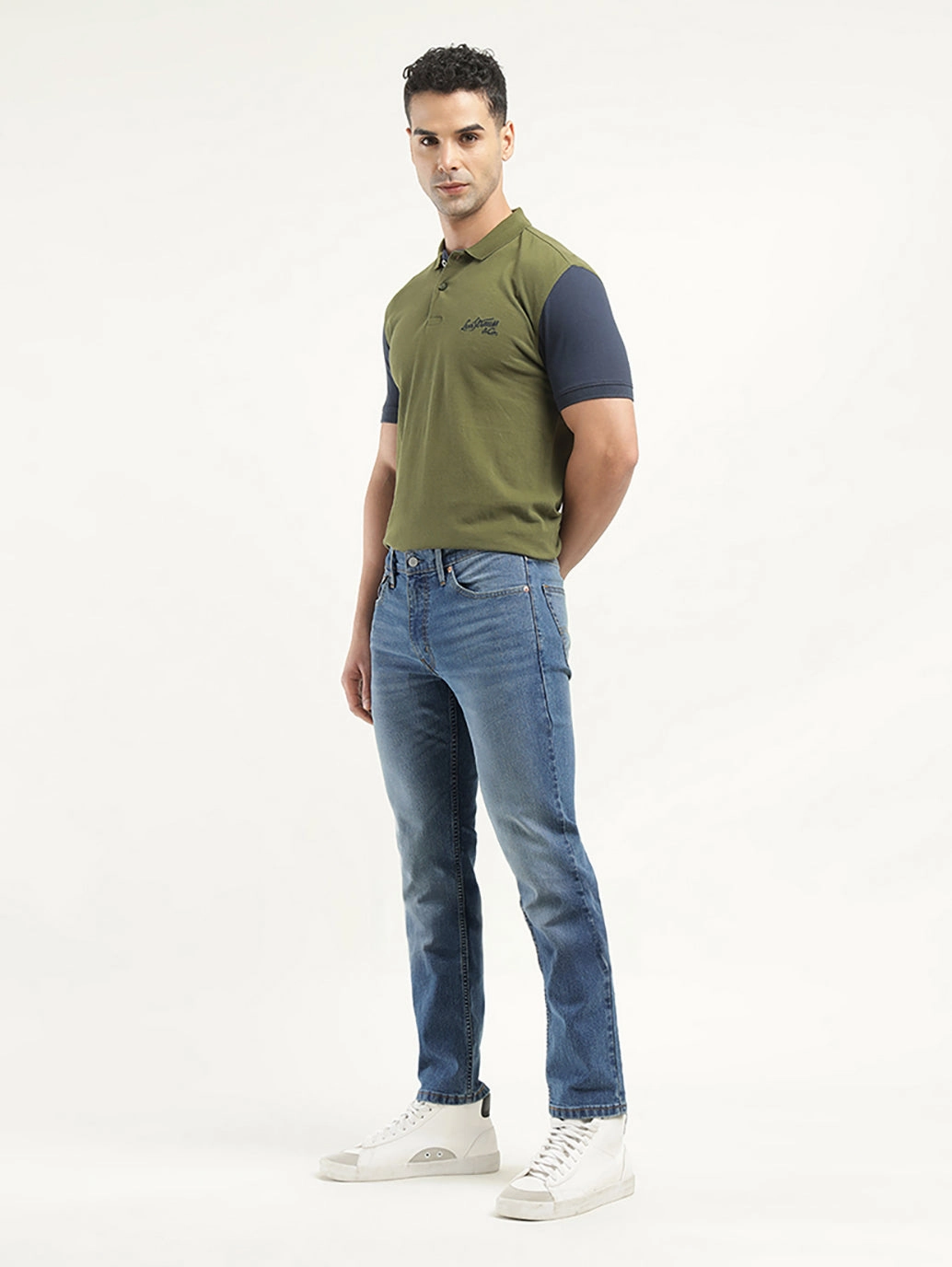 Men's 511 Indigo Slim Fit Mid Rise Jeans Evening Stroll Athlete Fit Elegant Urban Explorer Athlete Fit