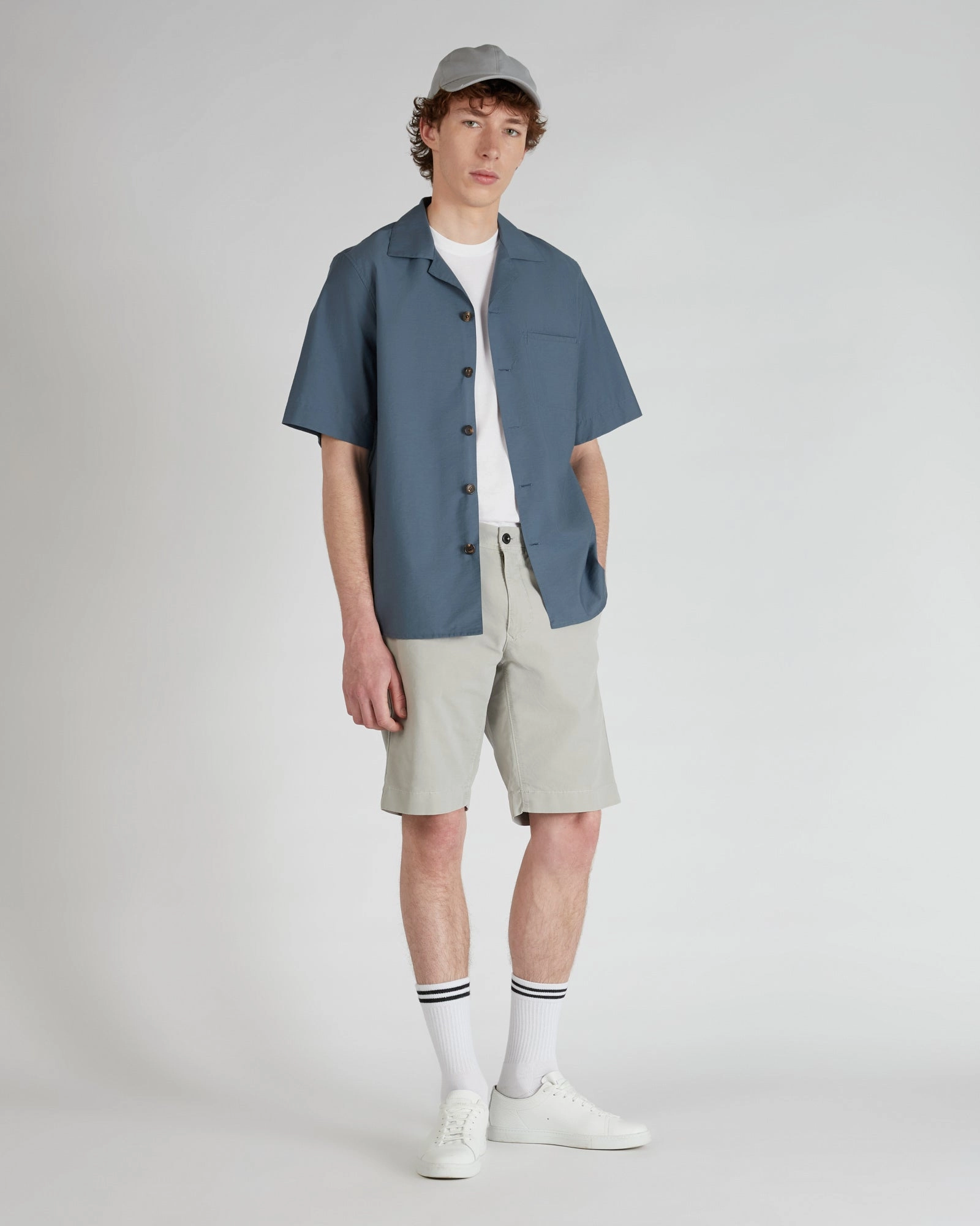 Smooth Zipper Design Cotton and technical fabric overshirt