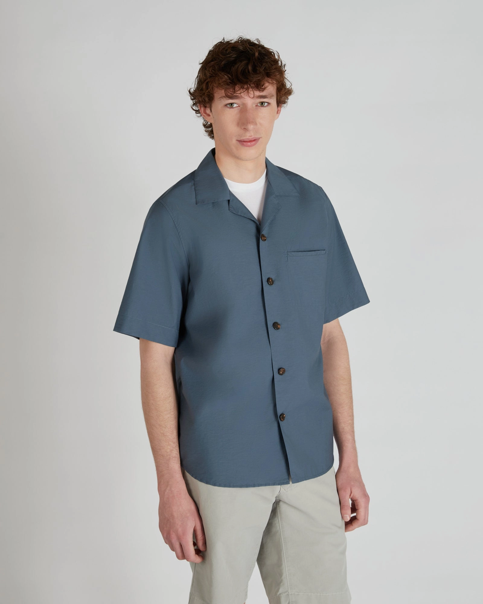 Cotton and technical fabric overshirt Chic Comfort Trendy Outfit