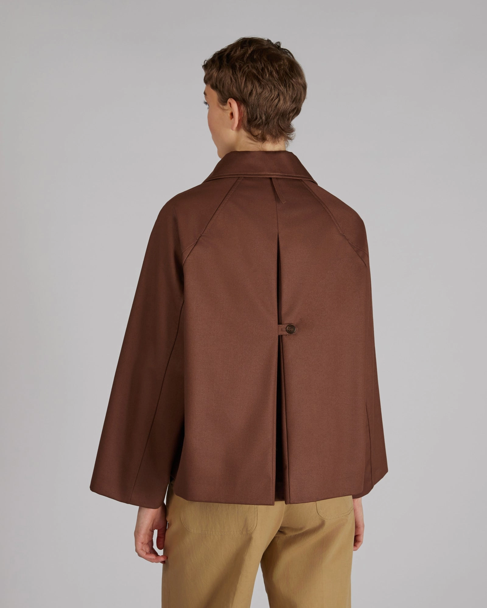 Cotton gabardine pea coat Abrasion Resistant Edges ThermalInsulation