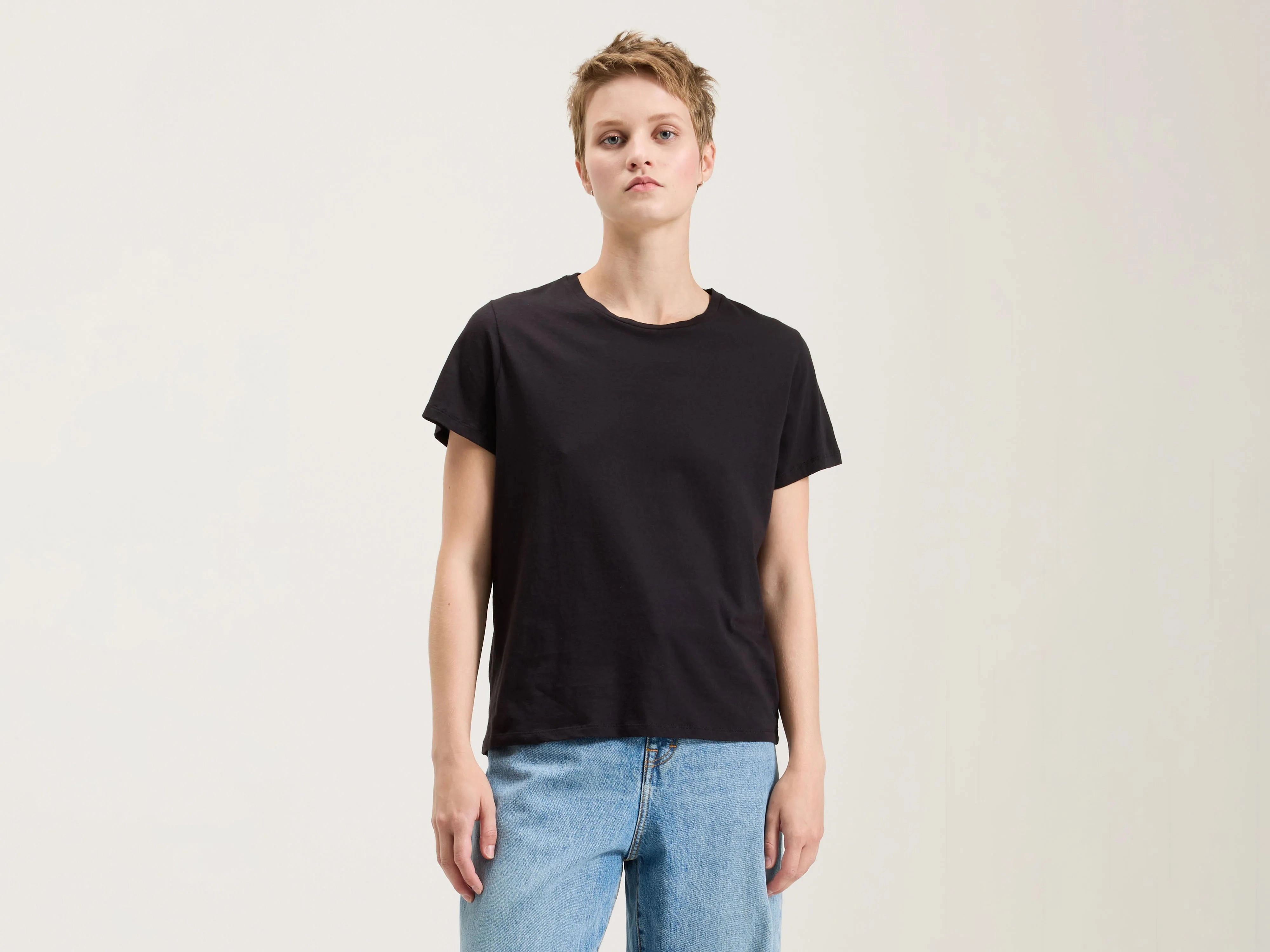 Covi short-sleeve t-shirt (242 / W / OFF BLACK) Wrinkle Resistant Textile WaterResistant