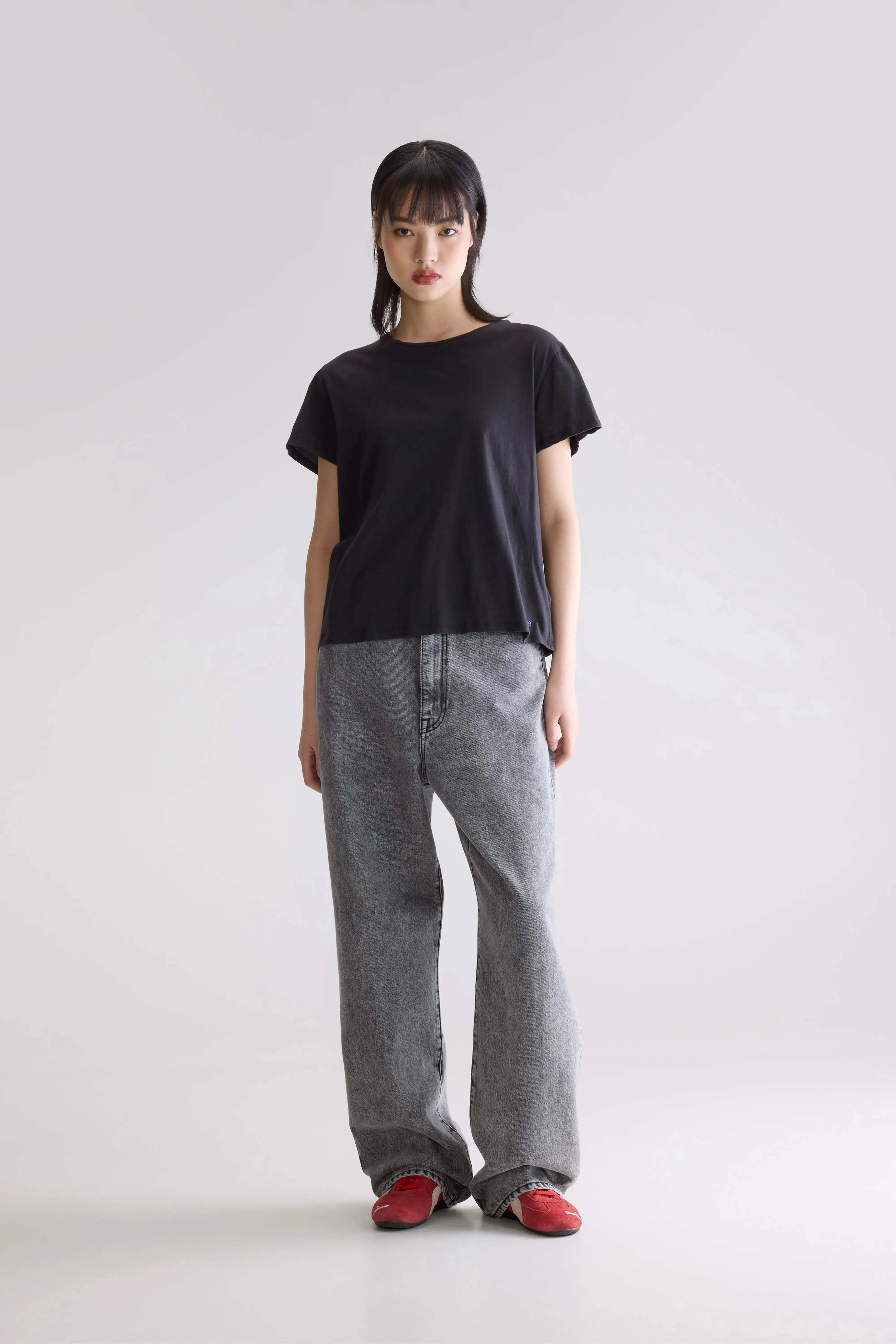 Covi short-sleeve t-shirt (252 / W / OFF BLACK) FlexibleRibbing Easycare