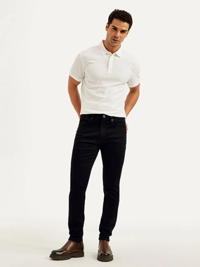 Style Statement Men's Redloop 512 Black Slim Tapered Fit Mid Rise Jeans