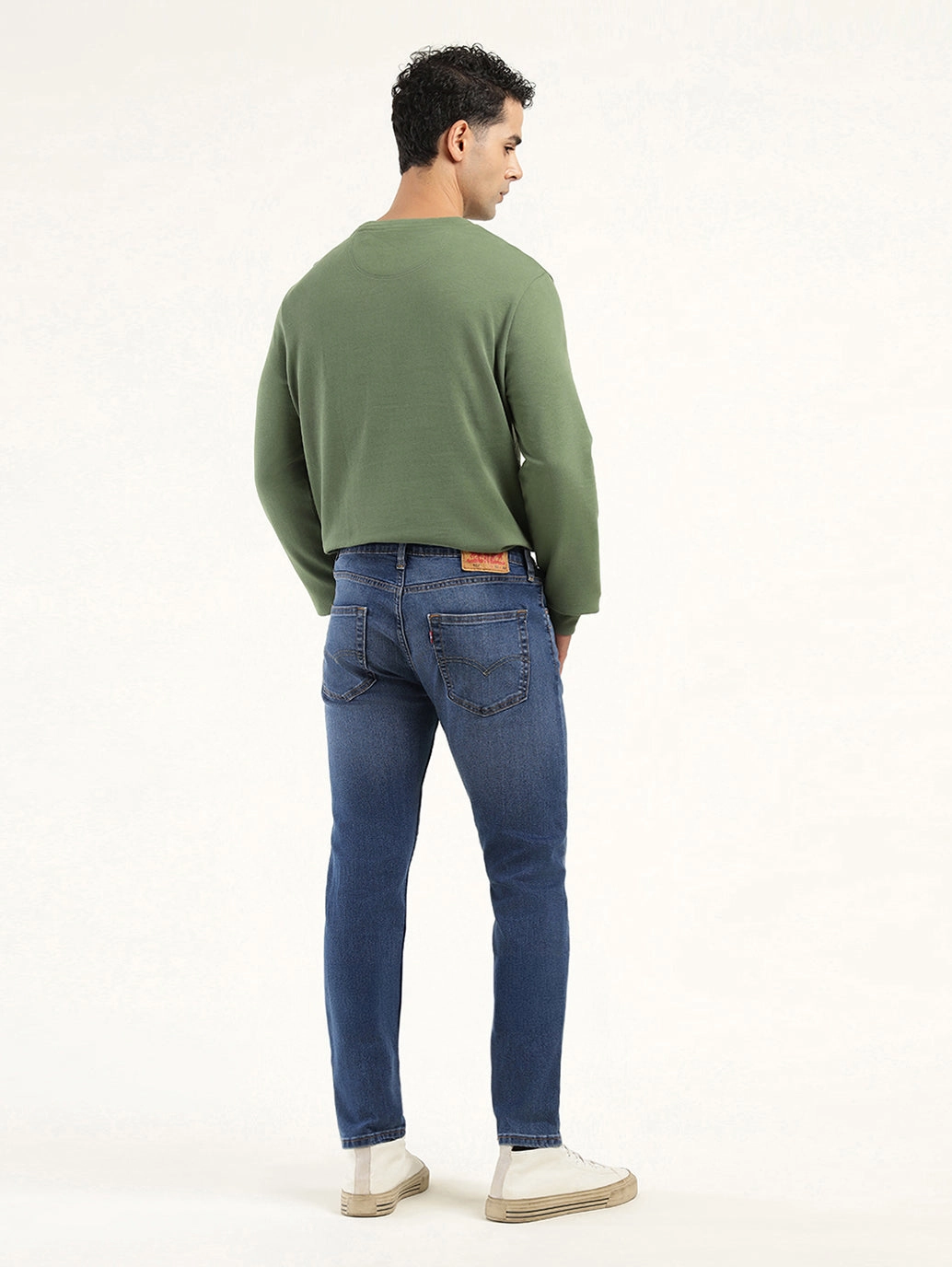 Men's 512 Indigo Slim Tapered Fit Mid Rise Jeans Any Time Wear Anti Bacterial Treatment