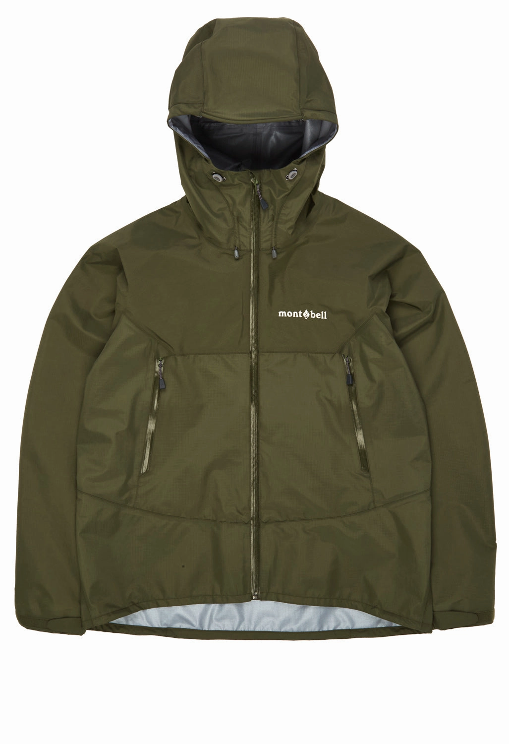 Matte Surface Texture Polished Casual Montbell Women's Rain Trekker 2.0 Jacket - Khaki