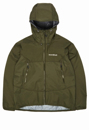 Matte Surface Texture Polished Casual Montbell Women's Rain Trekker 2.0 Jacket - Khaki