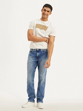 Men's 541 Blue Athletic Tapered Fit Mid Rise Jeans Odor Control Treatment