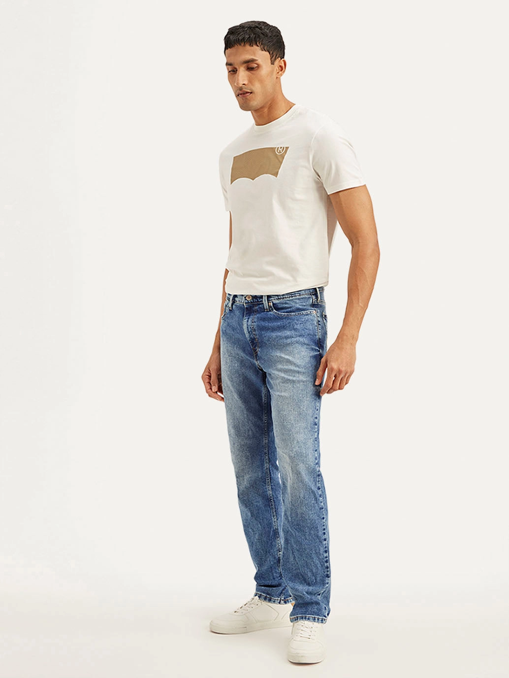 Men's 541 Blue Athletic Tapered Fit Mid Rise Jeans Universal Basic Office Wear Weekend Warrior Trend Setter